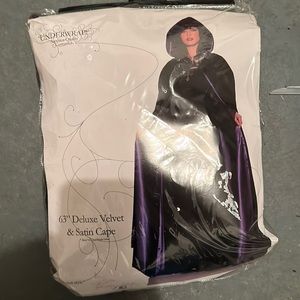 63”” deluxe velvet satin cape